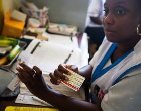 A family planning consultation at the Mathare North Health Centre in Nairobi, Kenya in March 2013). 