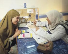 Woman at medical consultation