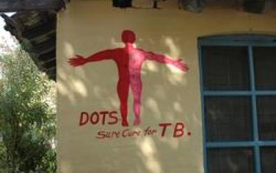 DOTS Sure cure fo TB painted on a wall