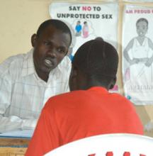 Adolescent receives counseling prior to HIV test at Gulu Youth Centre in UG. Src-© 2007 Gilbert Awekofua, Courtesy of Photoshare